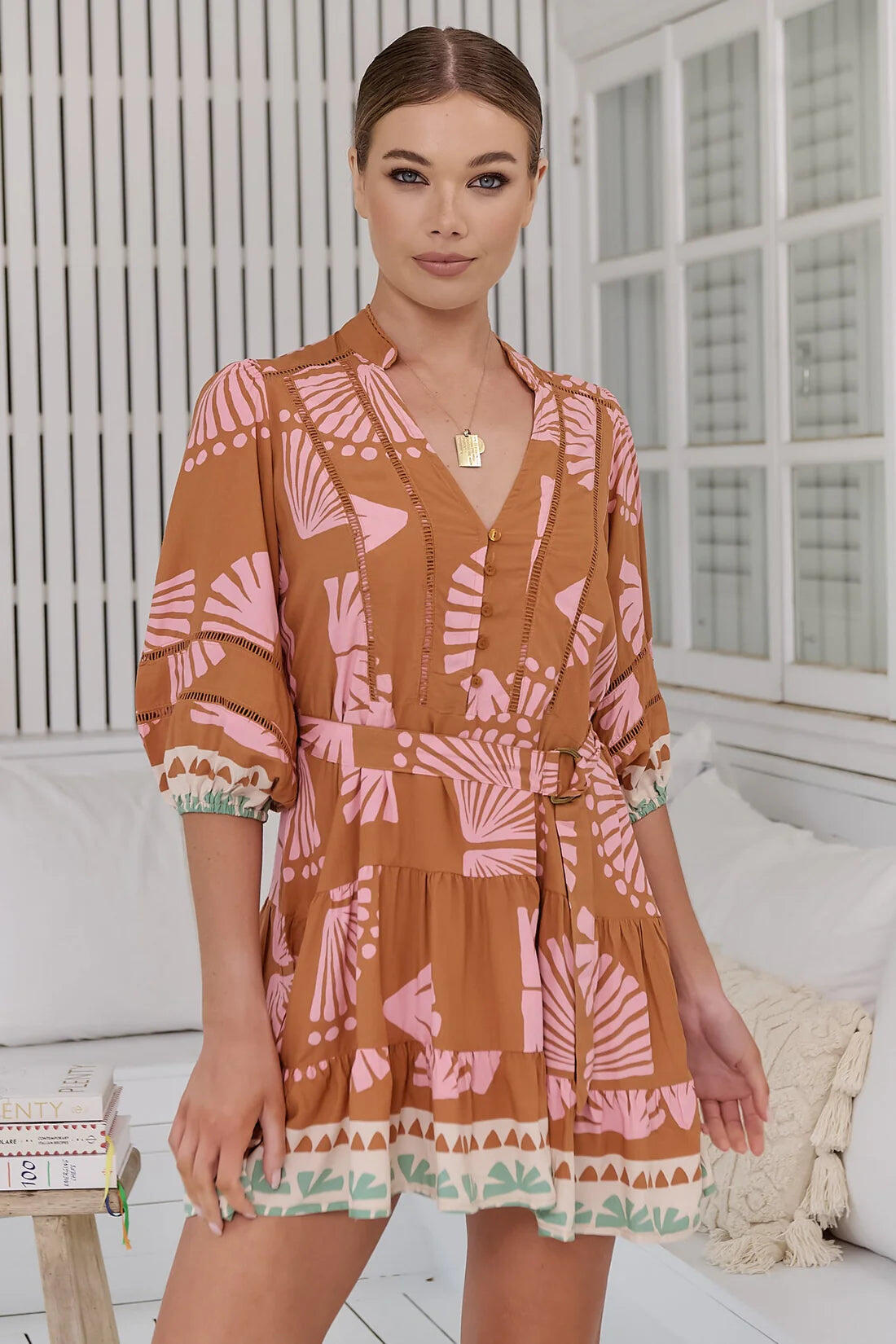 Suga Print Jayde Sleeve Mini Dress - Dress