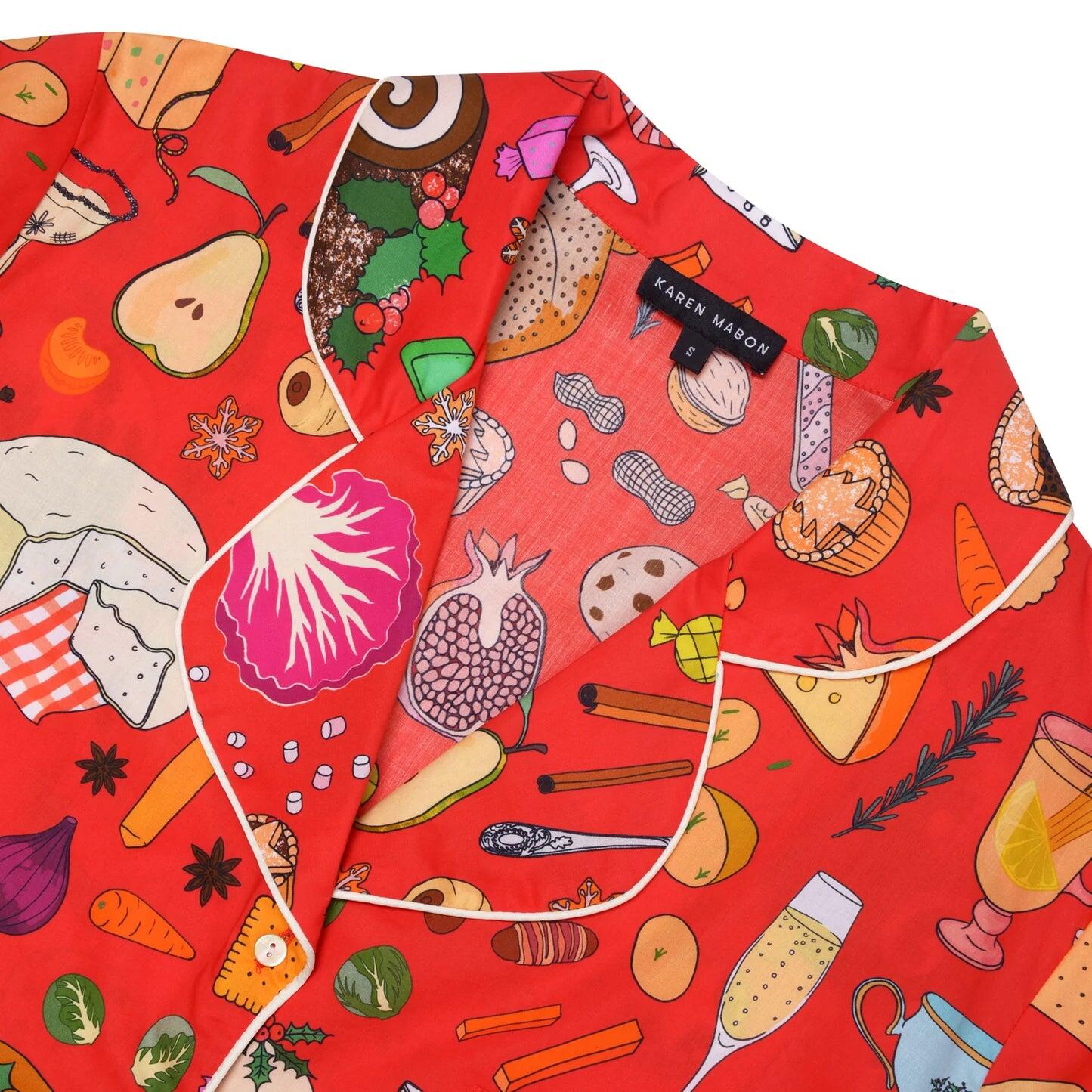 Holiday Feast Classic Long Sleeve Set Red - Pajama