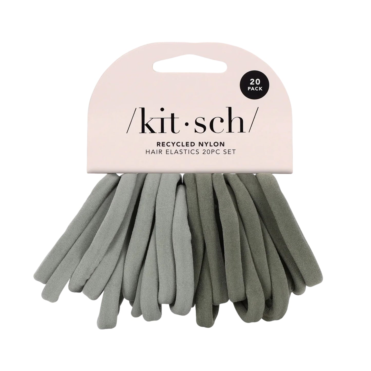Recycled Nylon Elastics 20 pcs Eucalyptus - ONE SIZE - Hair Accessories