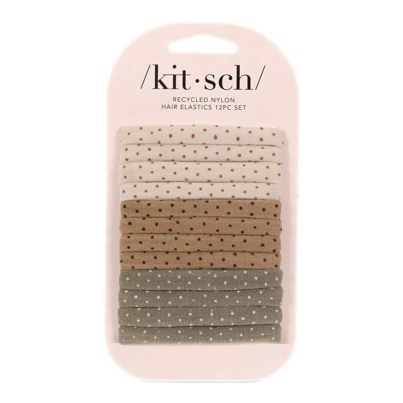 Nylon Medium Polka Dot Elastics 12pcs - ONESIZE - Hair Accesories