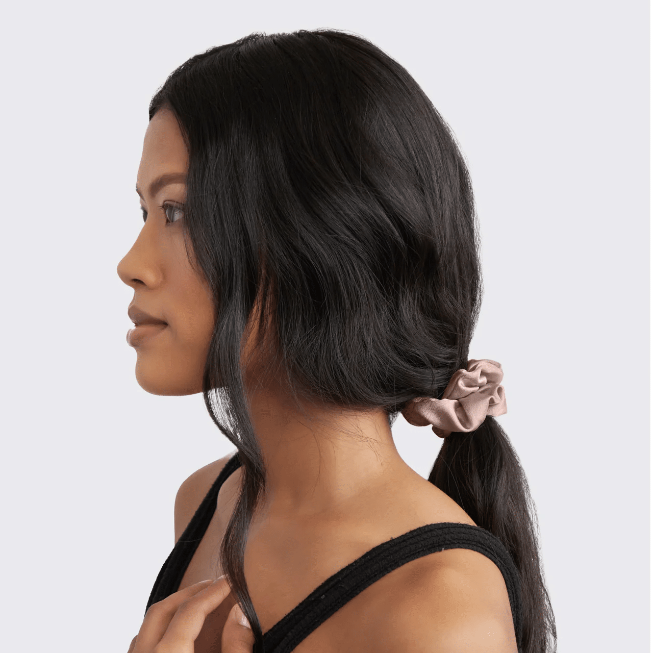 Satin Scrunchies 5pc Cameo - Hair Accessories