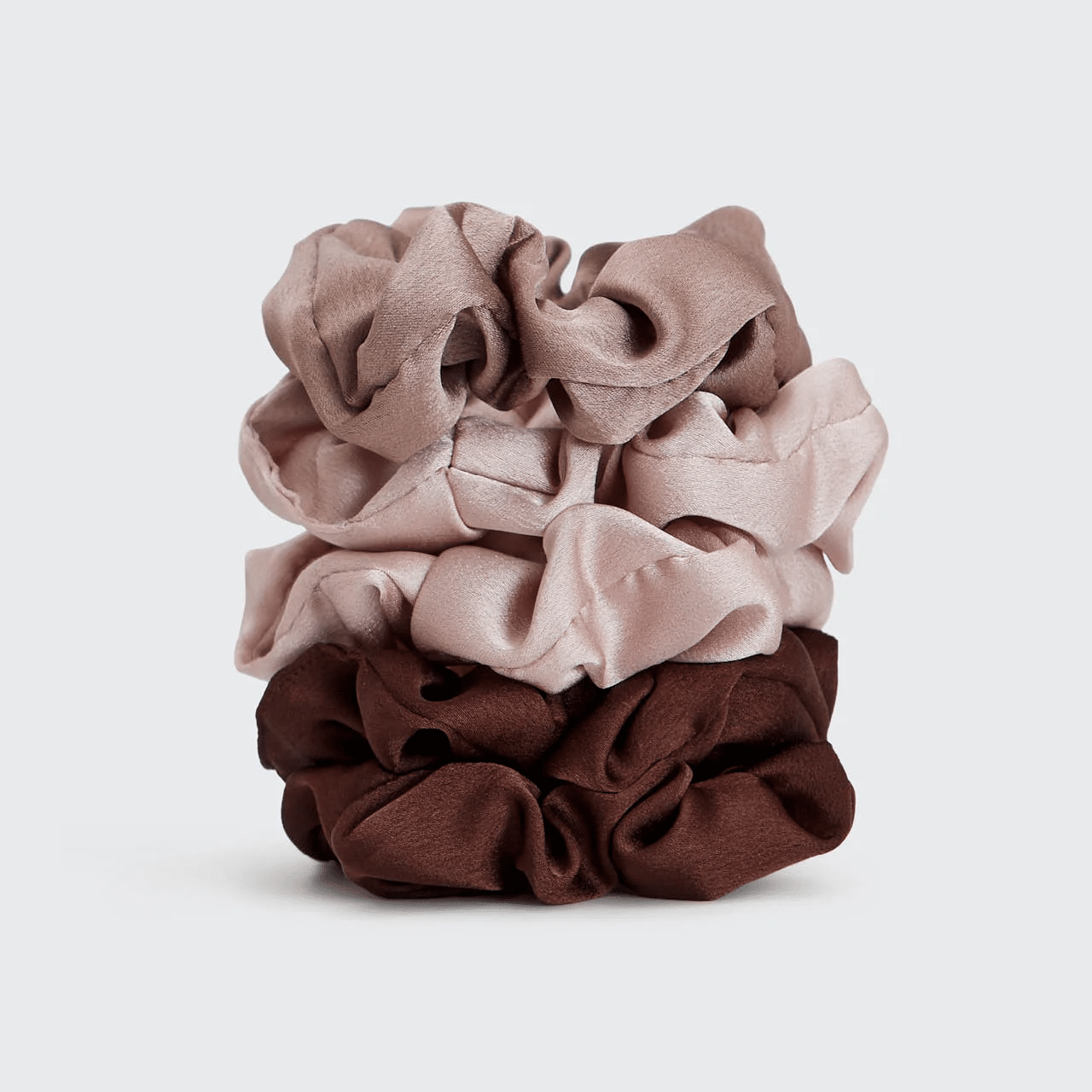 Satin Scrunchies 5pc Cameo - Hair Accessories