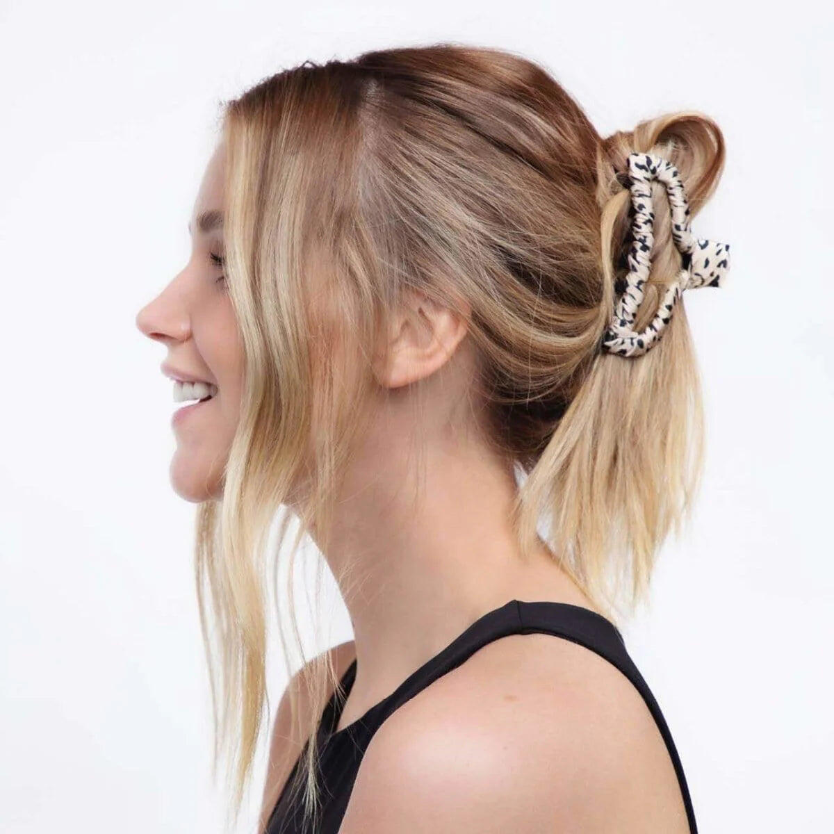Satin Wrapped Claw Clip Leopard - ONE SIZE - Hair Accessories
