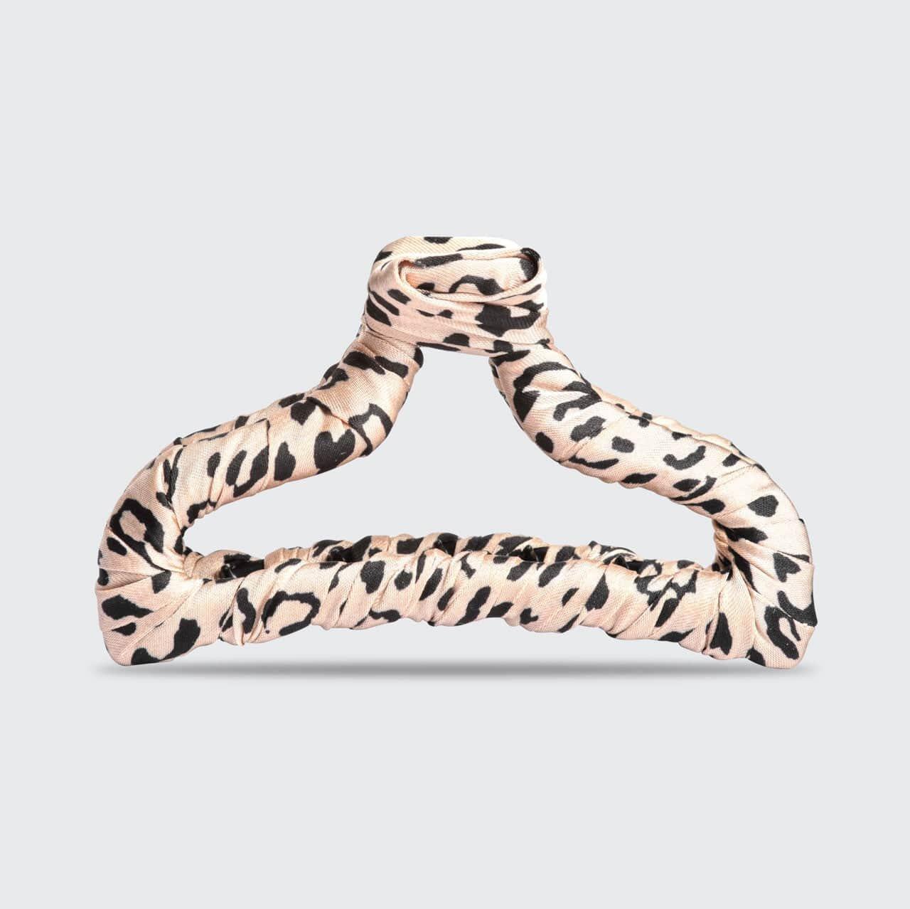 Satin Wrapped Claw Clip Leopard