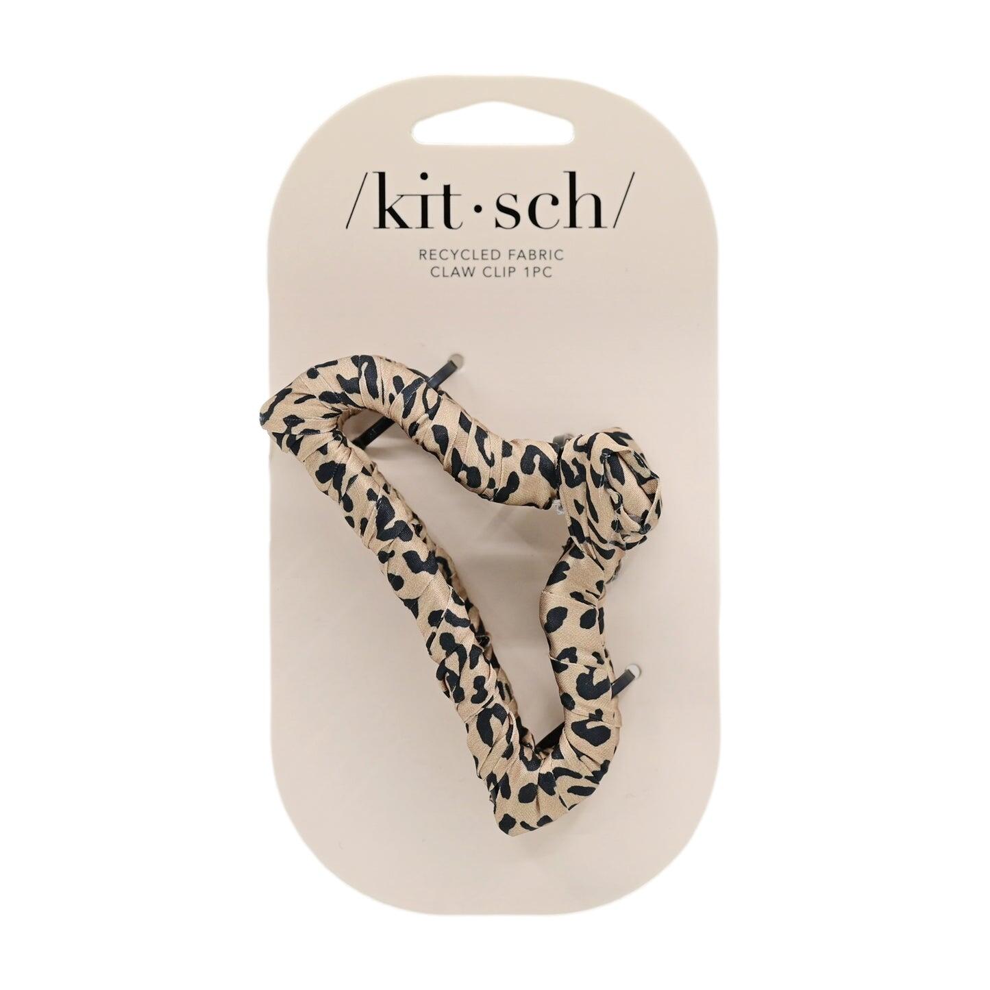 Satin Wrapped Claw Clip Leopard - ONE SIZE - Hair Accessories