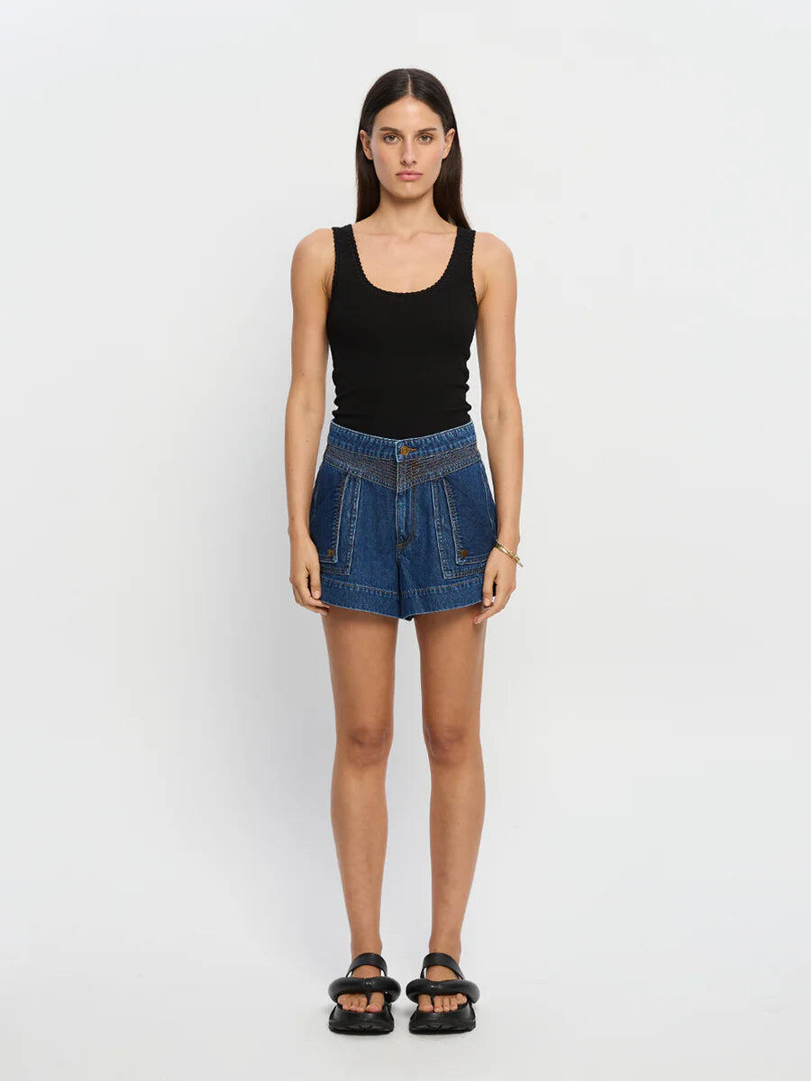 Tallulah Scoop Tank Black