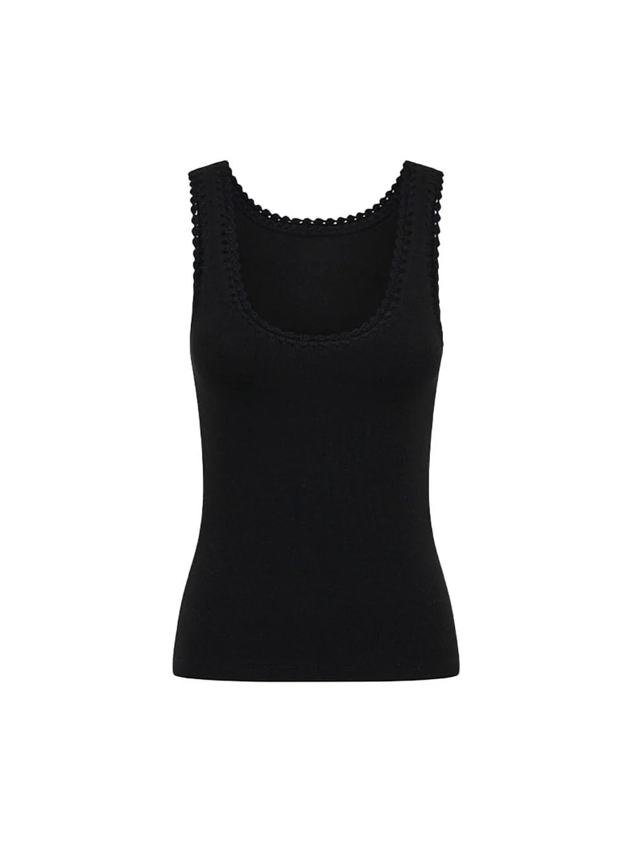 Tallulah Scoop Tank Black