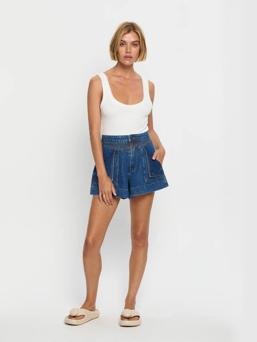 Tallulah Scoop Tank Ivory