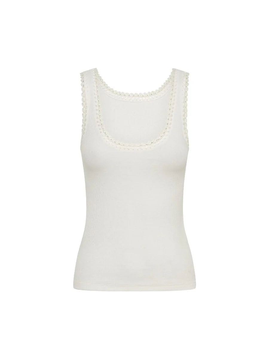 Tallulah Scoop Tank Ivory