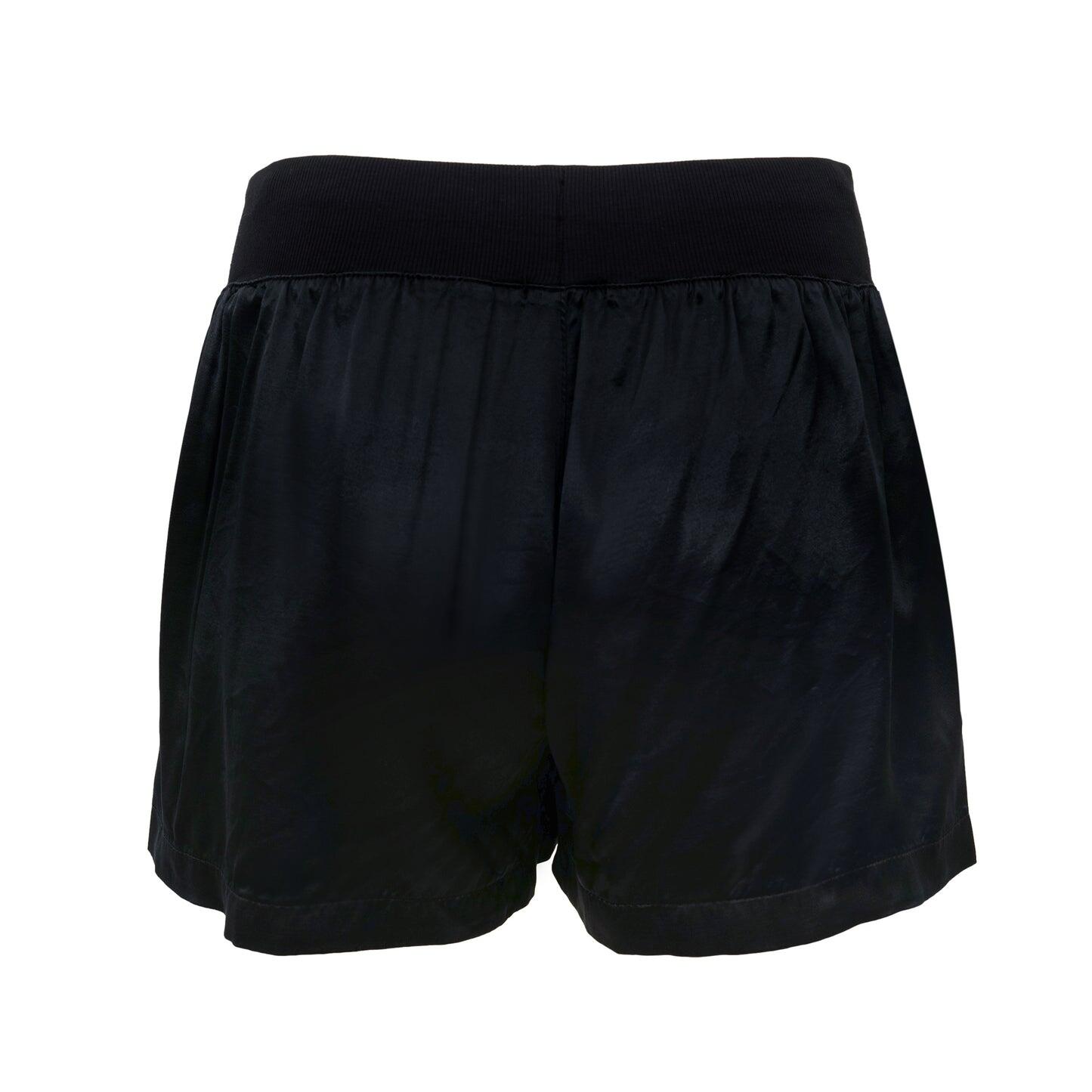 Ladies Black Pyjama Shorts