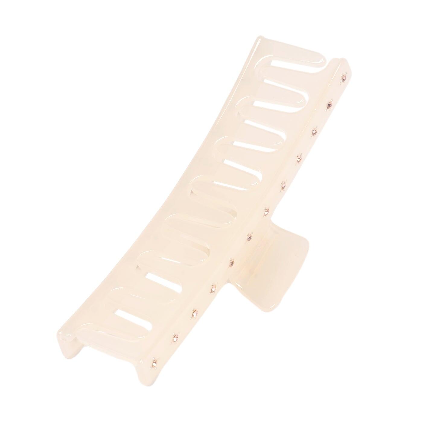 Large Crystal Claw Clip Ivory - OS - Hair Accesories