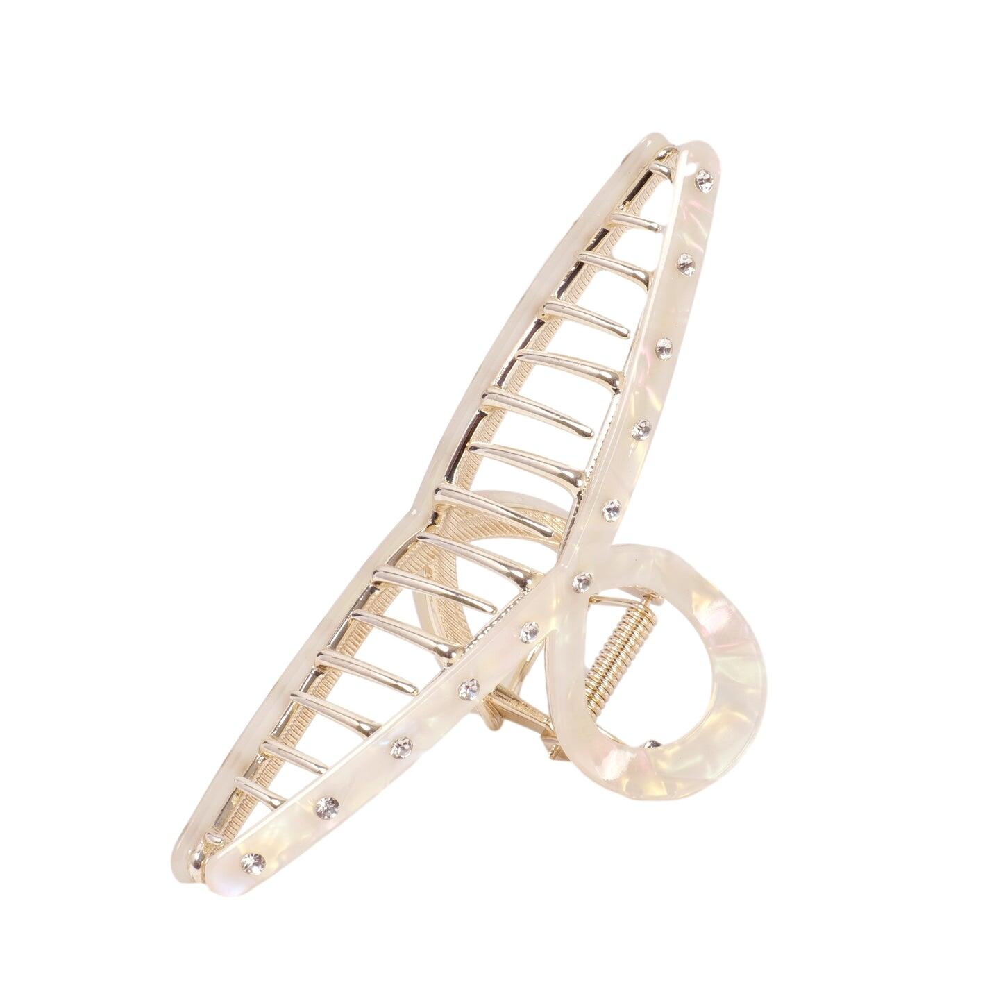 Large Loop Claw Clip Pearl