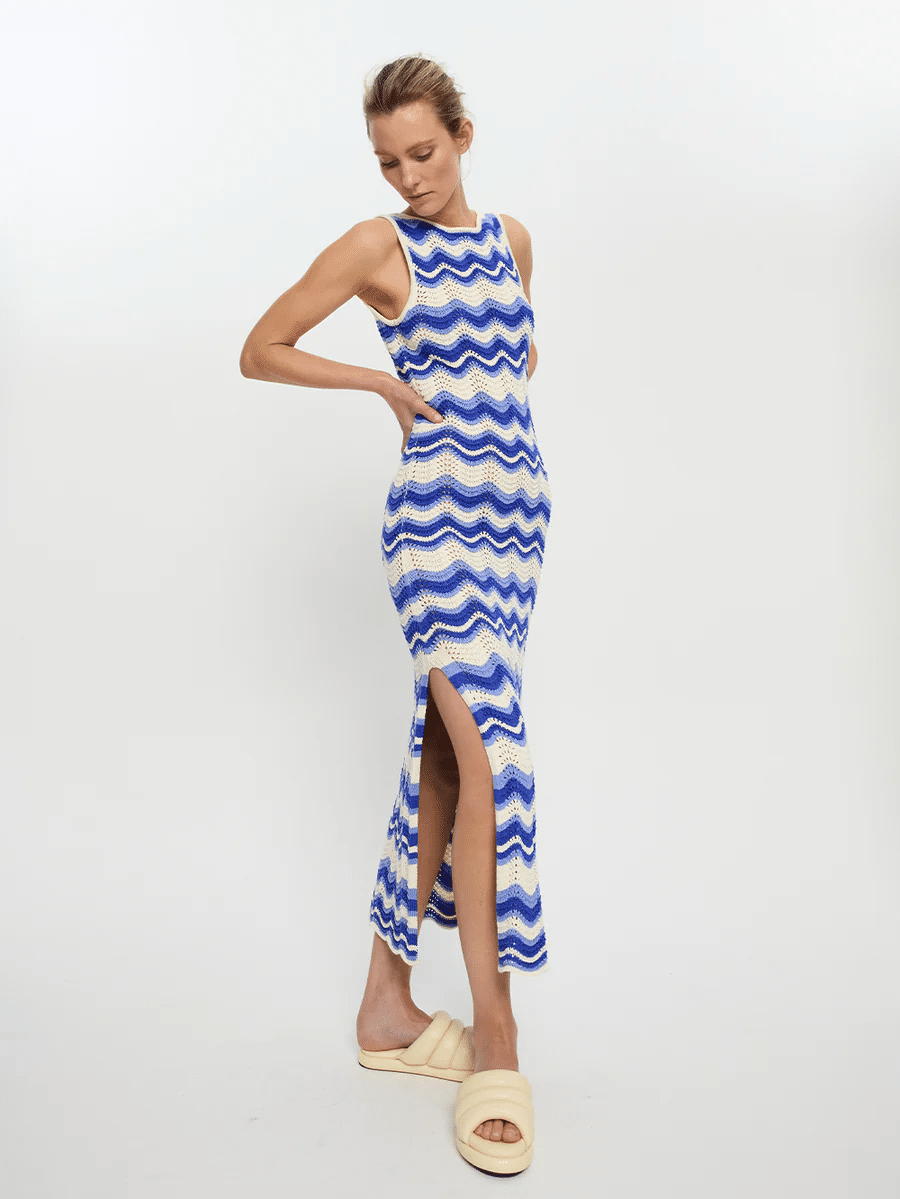 Leighton Maxi Dress Blue Wave - Dress