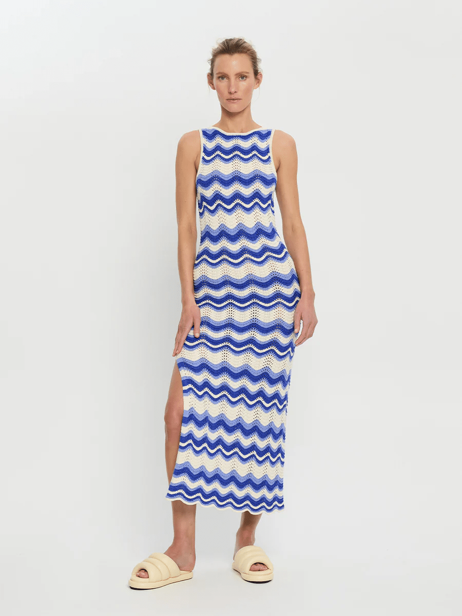 Leighton Maxi Dress Blue Wave - Dress