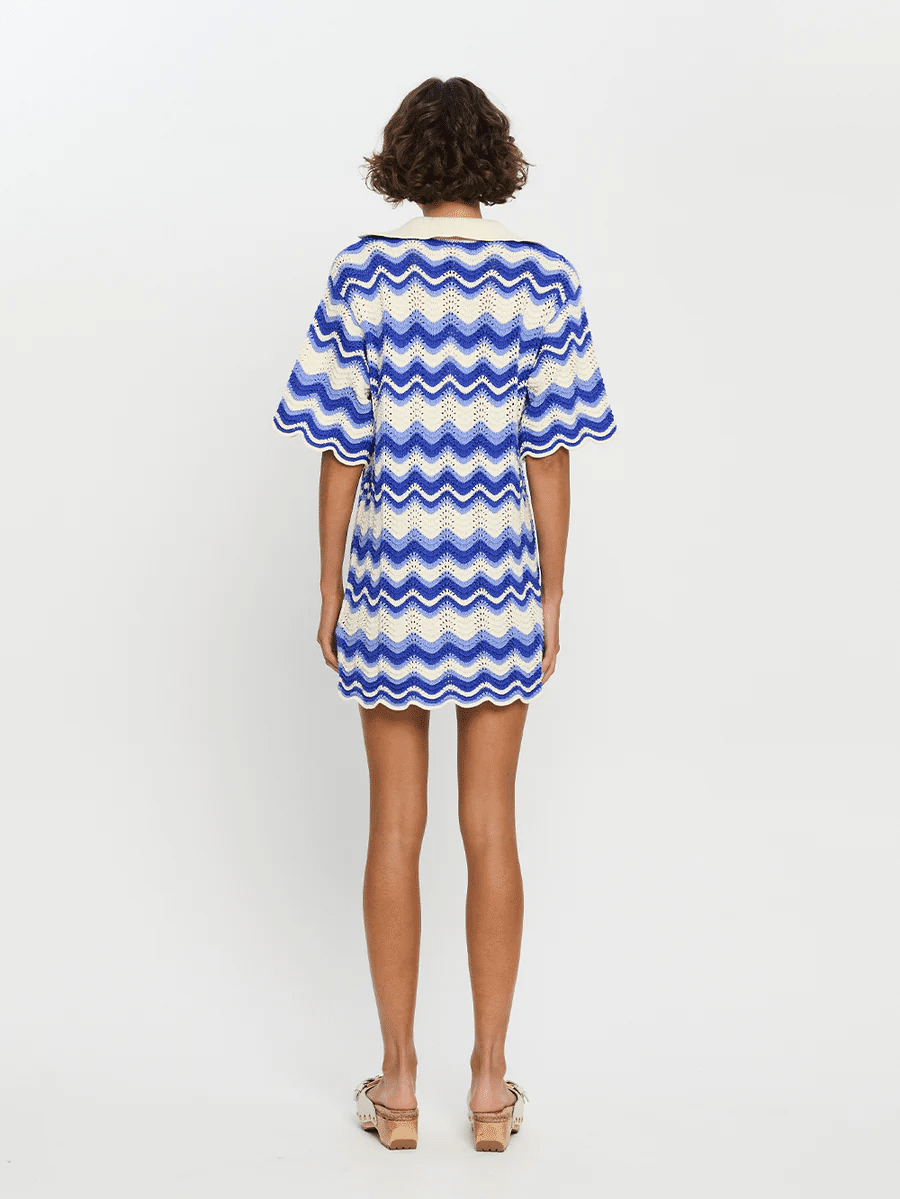 Leighton Mini Dress Blue Wave - Dress