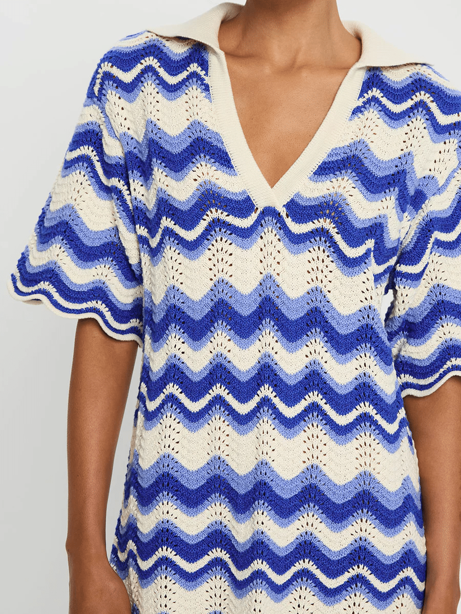 Leighton Mini Dress Blue Wave - Dress