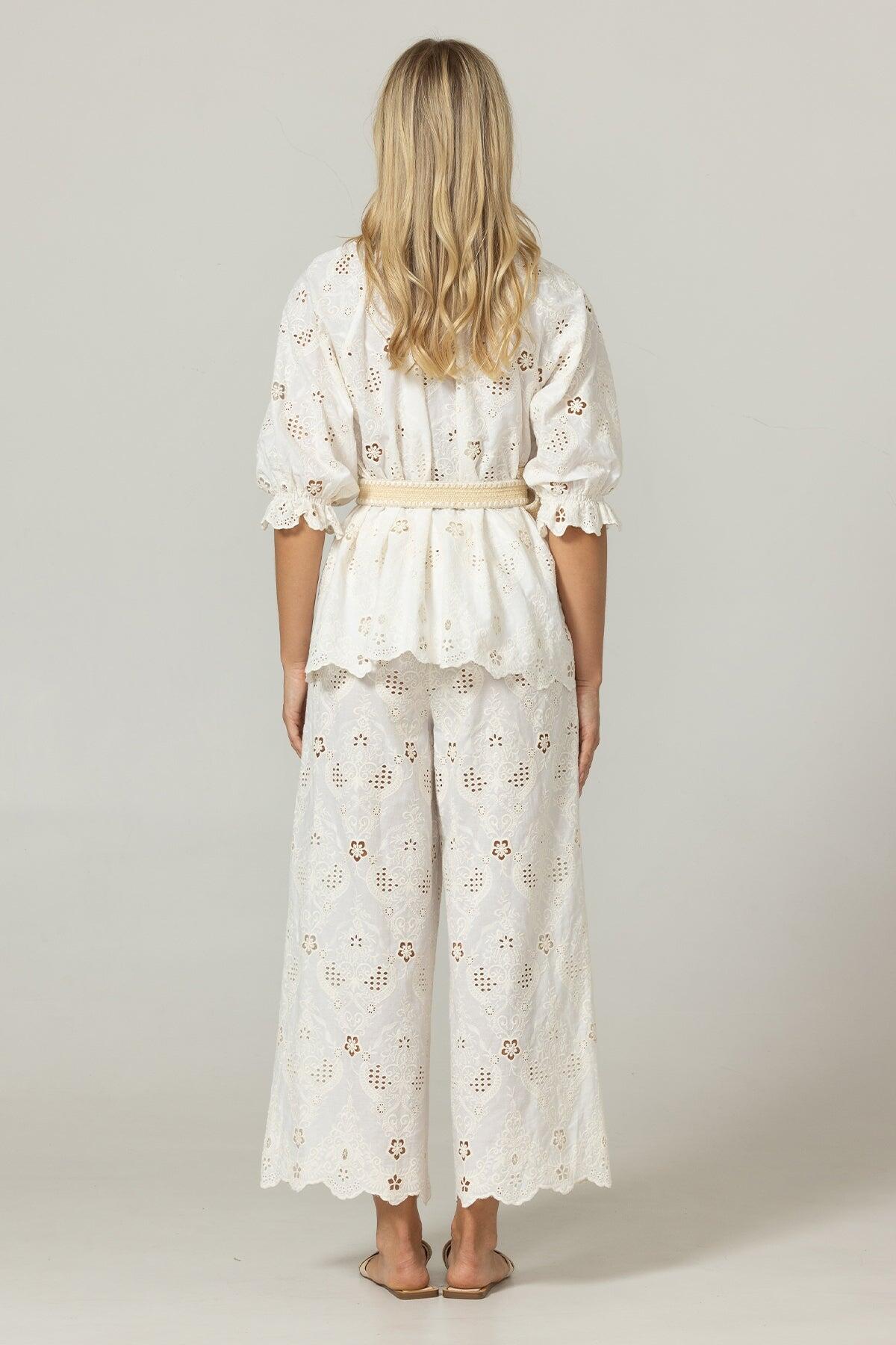 Pants Leni Ecru - Trousers