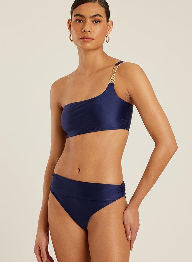 Recycled Bone Shoulder Bikini Top Tide - Bikini Top
