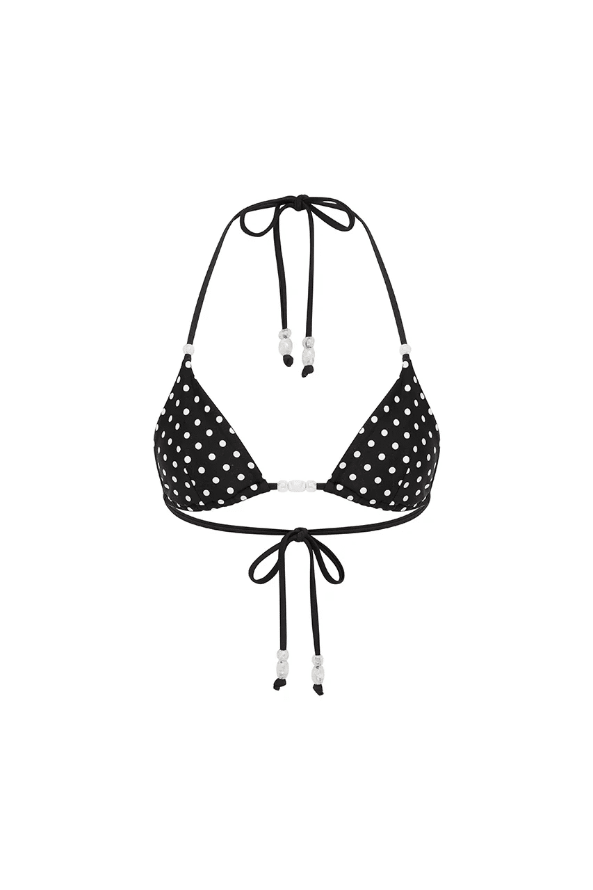 Lia Bikini Top Black Polka - Bikini Top