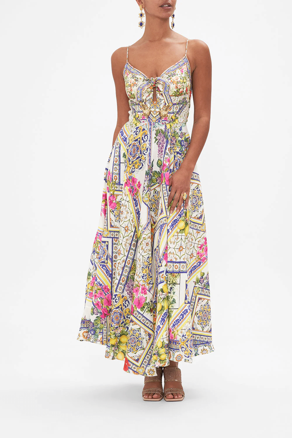 Long Dress w/ Tie Front Amalfi Amore - Dress