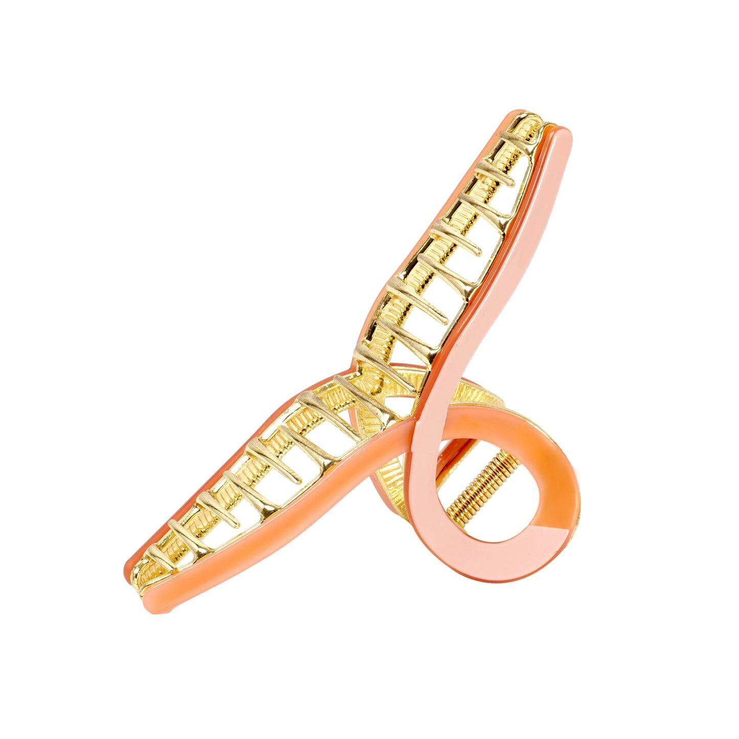 Loop Claw Clip Orange/Pink