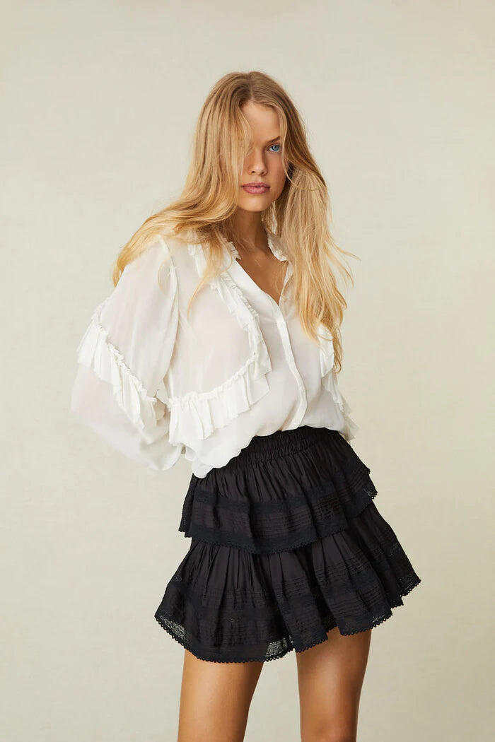 Overall top ruffle skirt