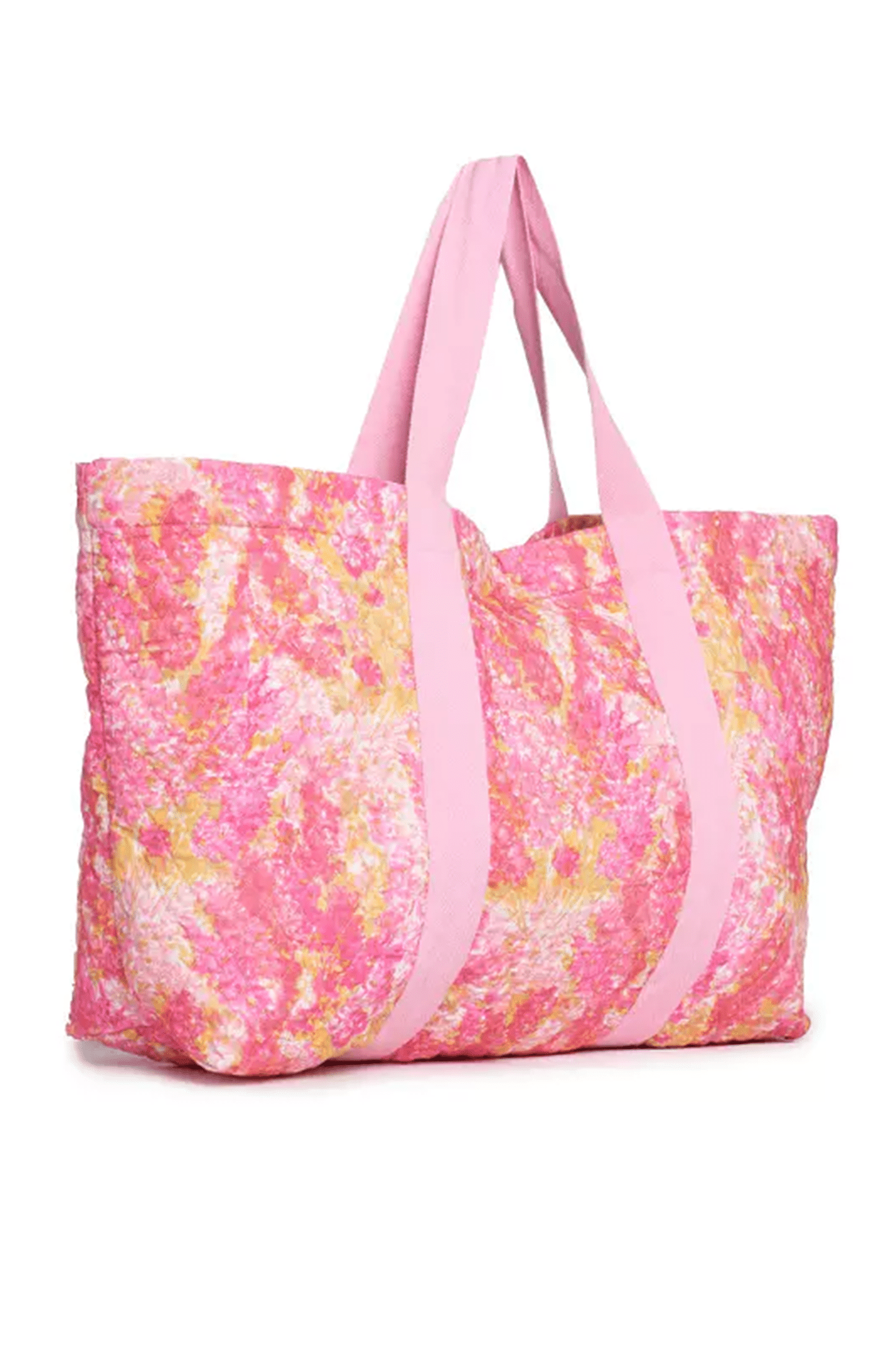 Large Tote Bag in Pink Watercolour Floral Print - Bag