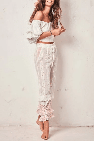 Kenley Pant Meringue - Bottoms