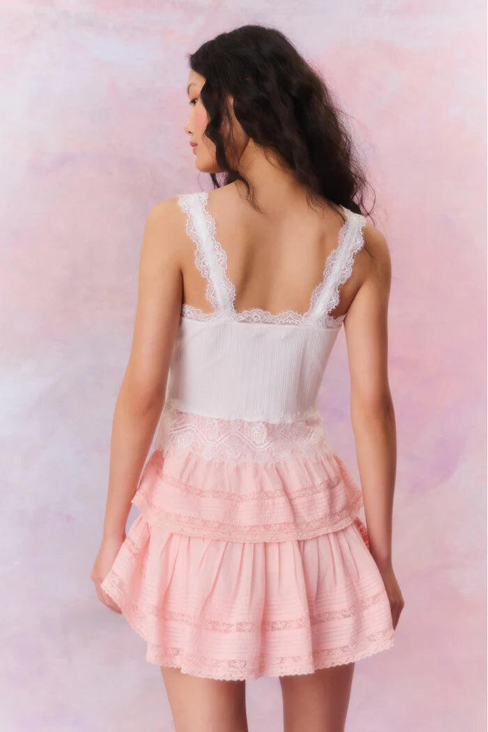 Ruffle Mini Skirt Bellerose Pink - Skirt