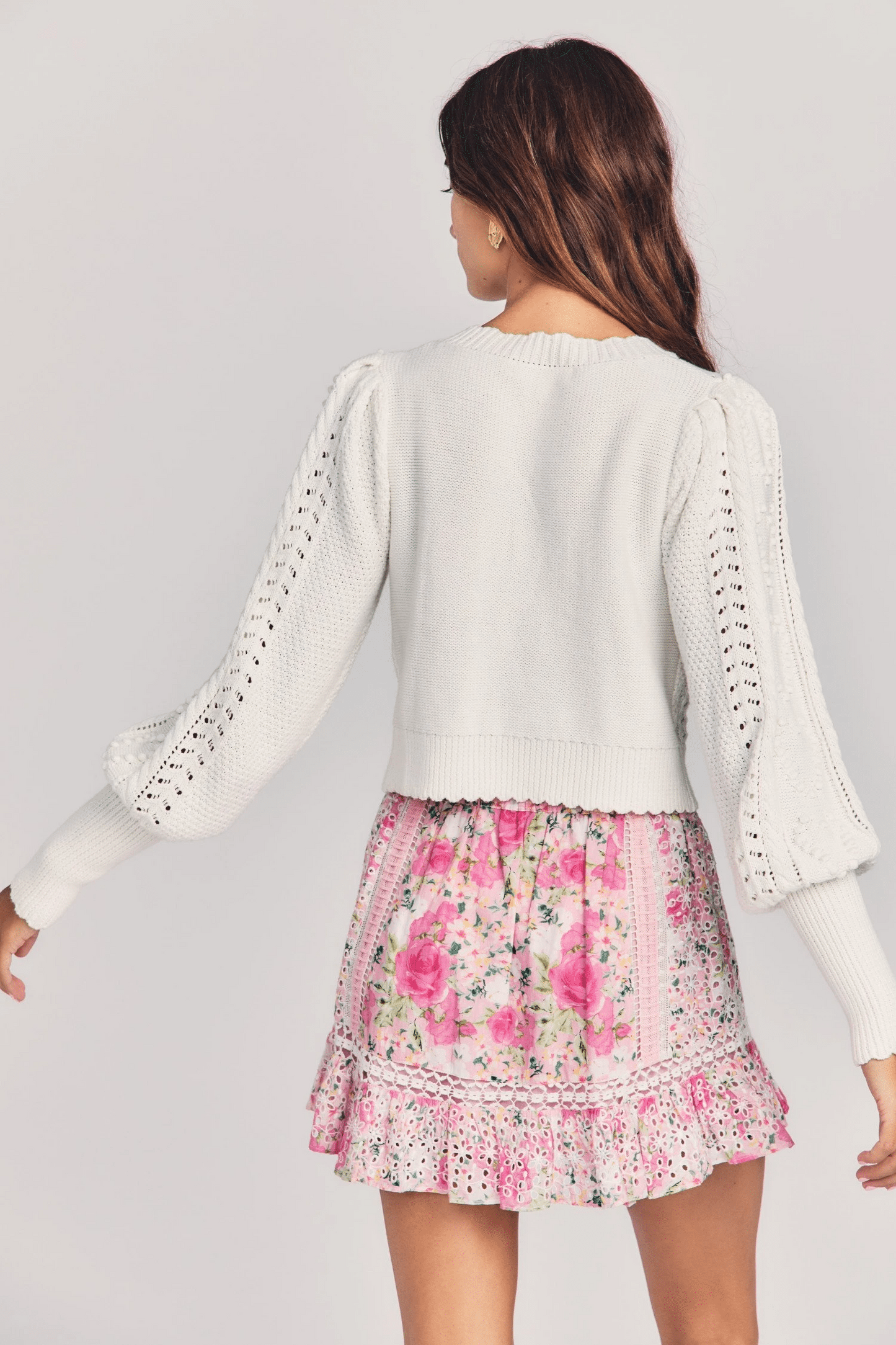 Romeo Cropped Cardigan White - Cardigan