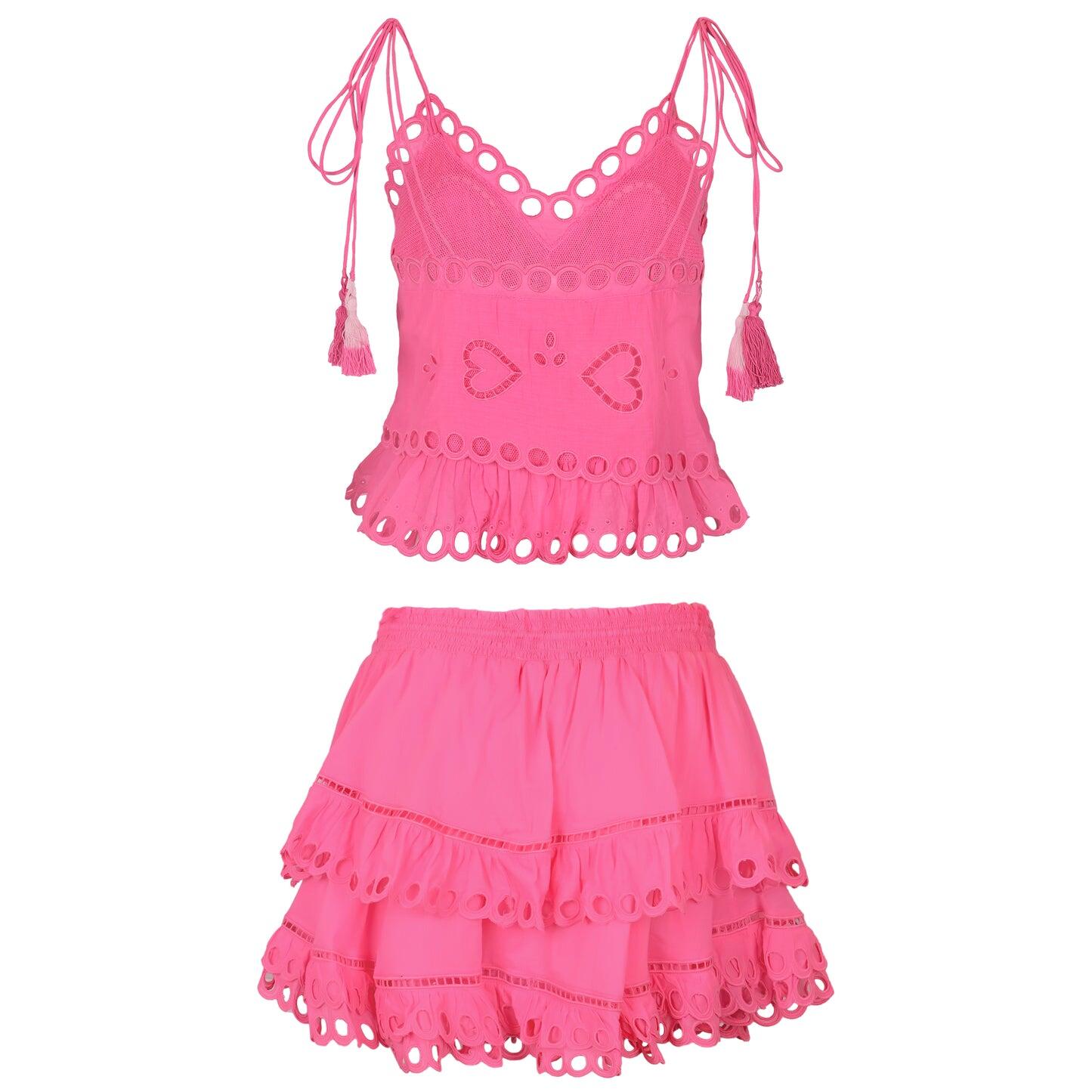 Dorene Skirt Strawberry Taffy - Skirt