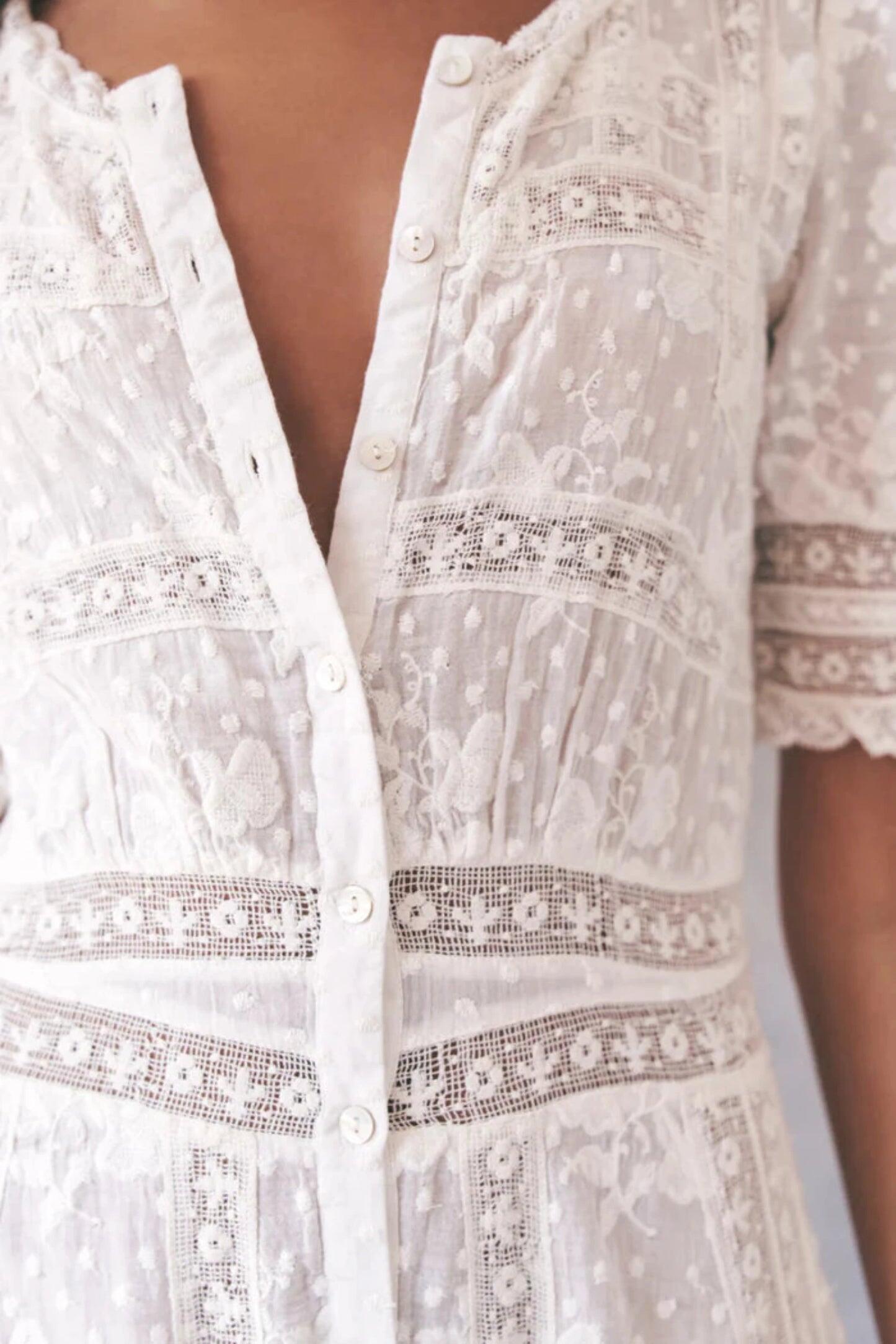 Minka Dress True White - Dress