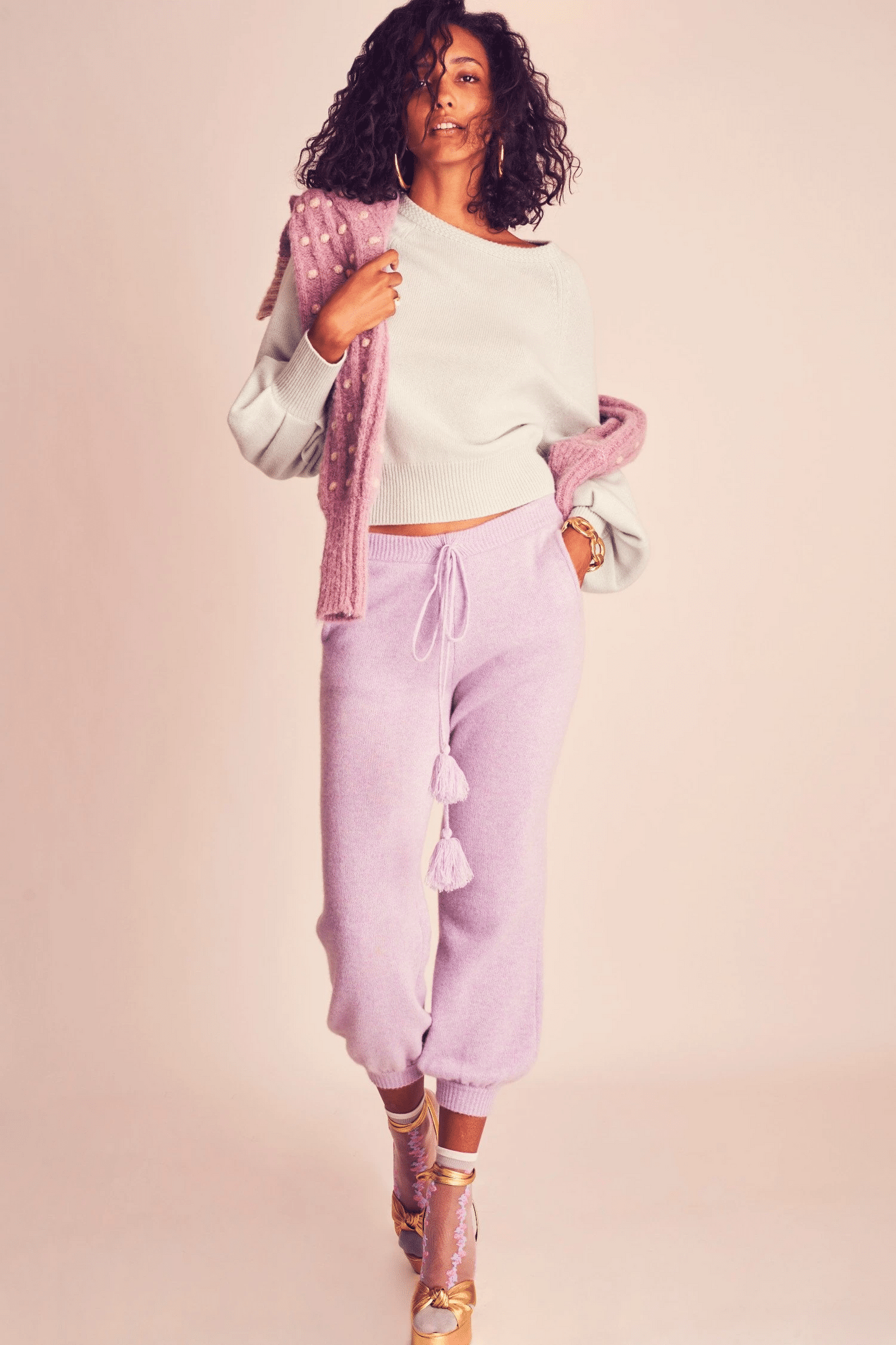 Tristan Pant Purple - Bottoms