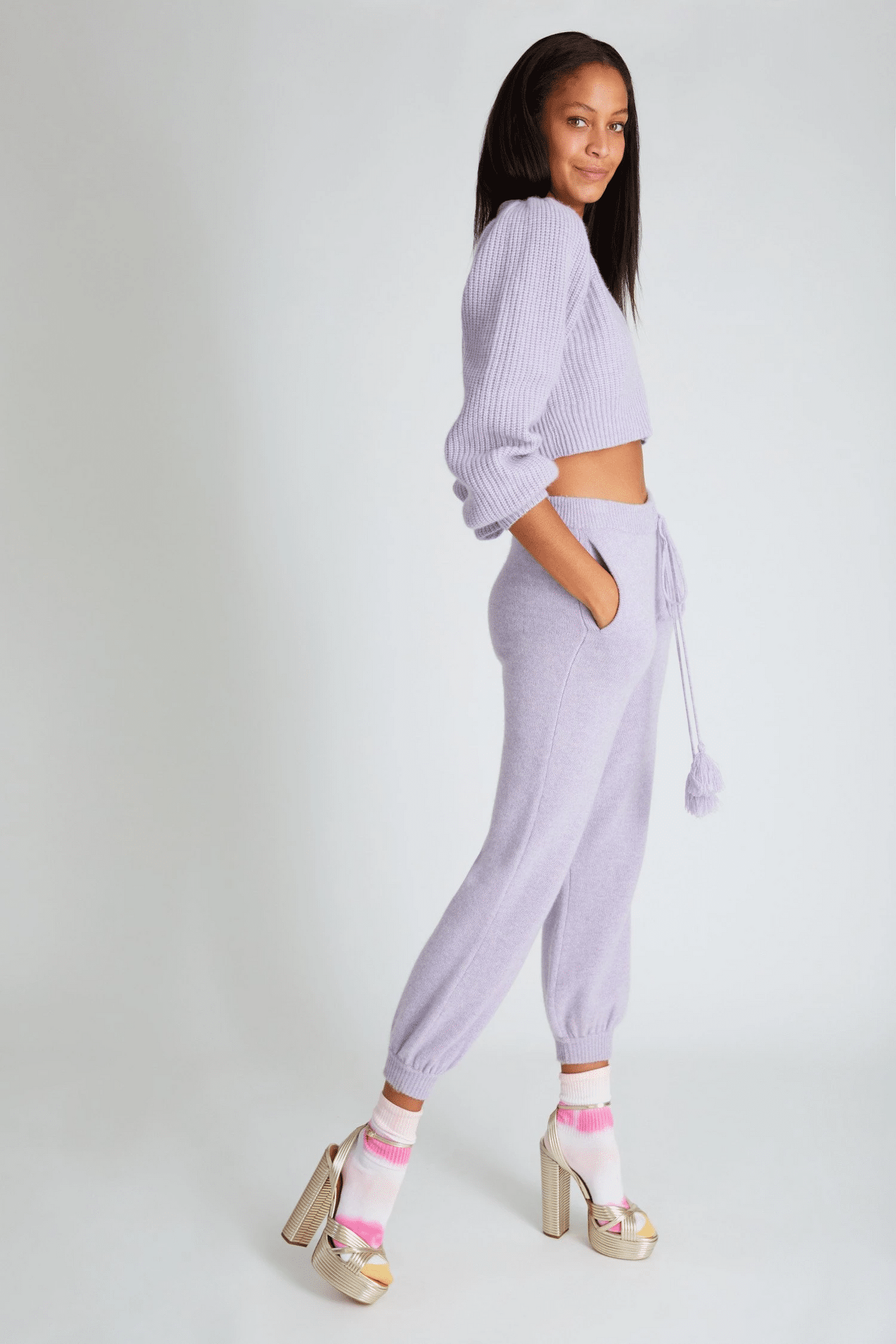 Tristan Pant Purple - Bottoms
