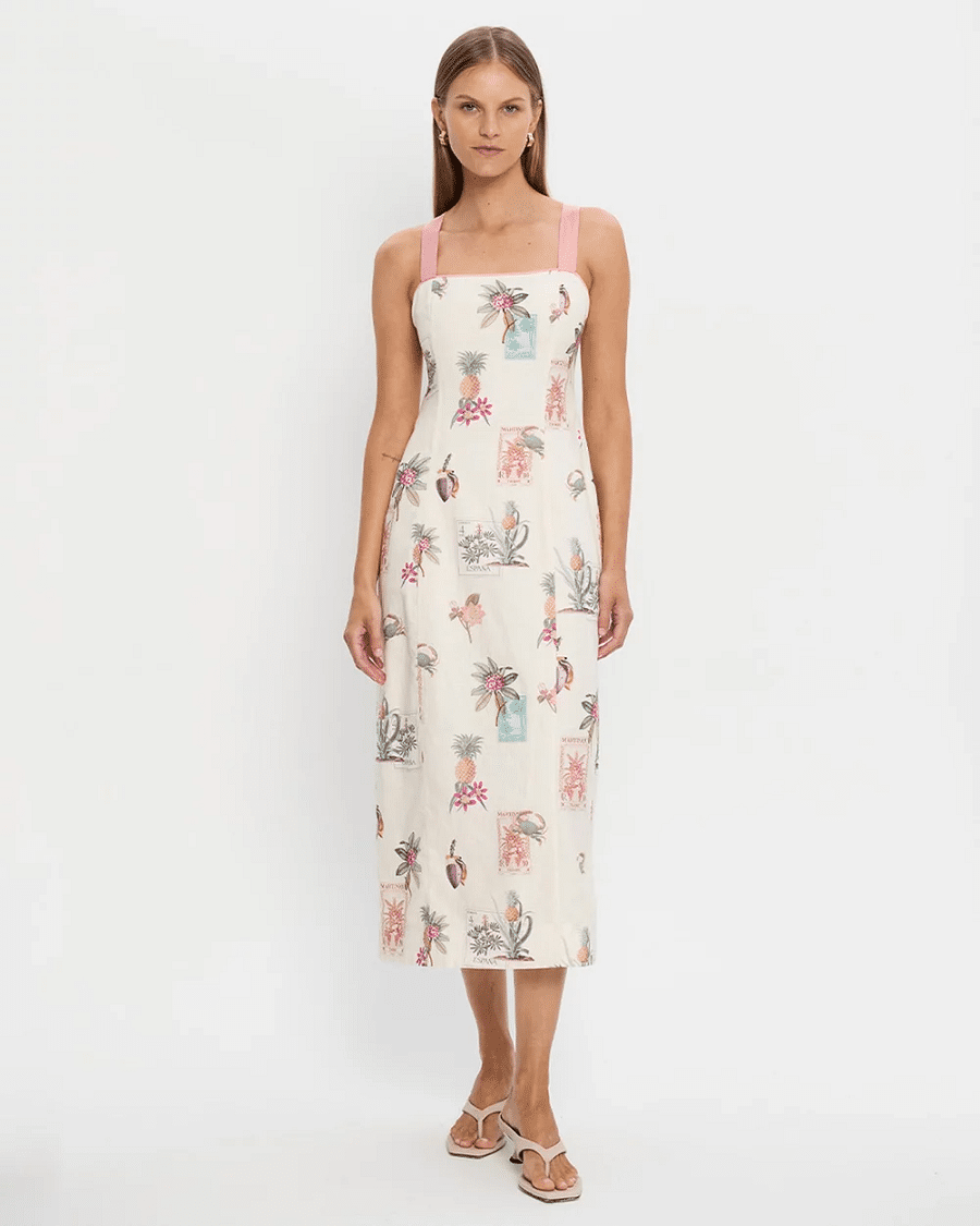Lyra Tie Back Midi Dress - Dress