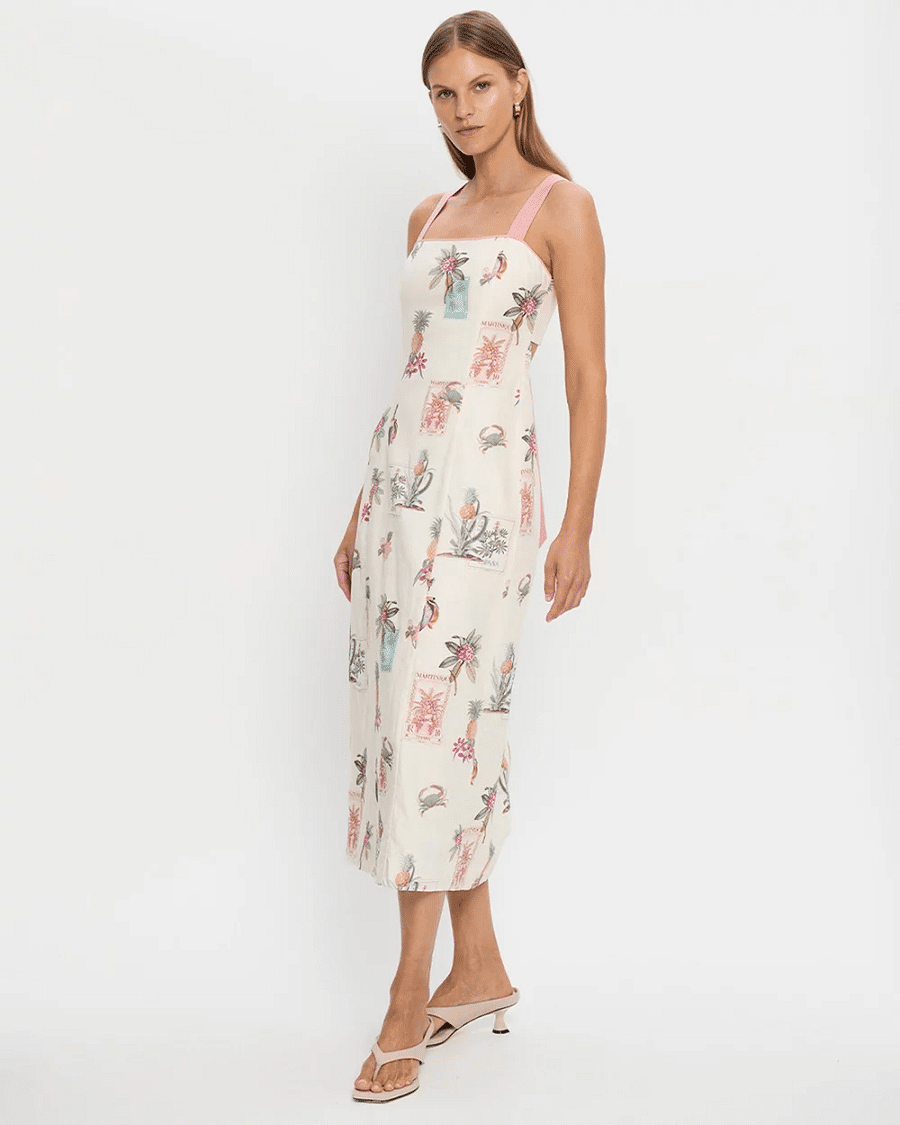 Lyra Tie Back Midi Dress - Dress