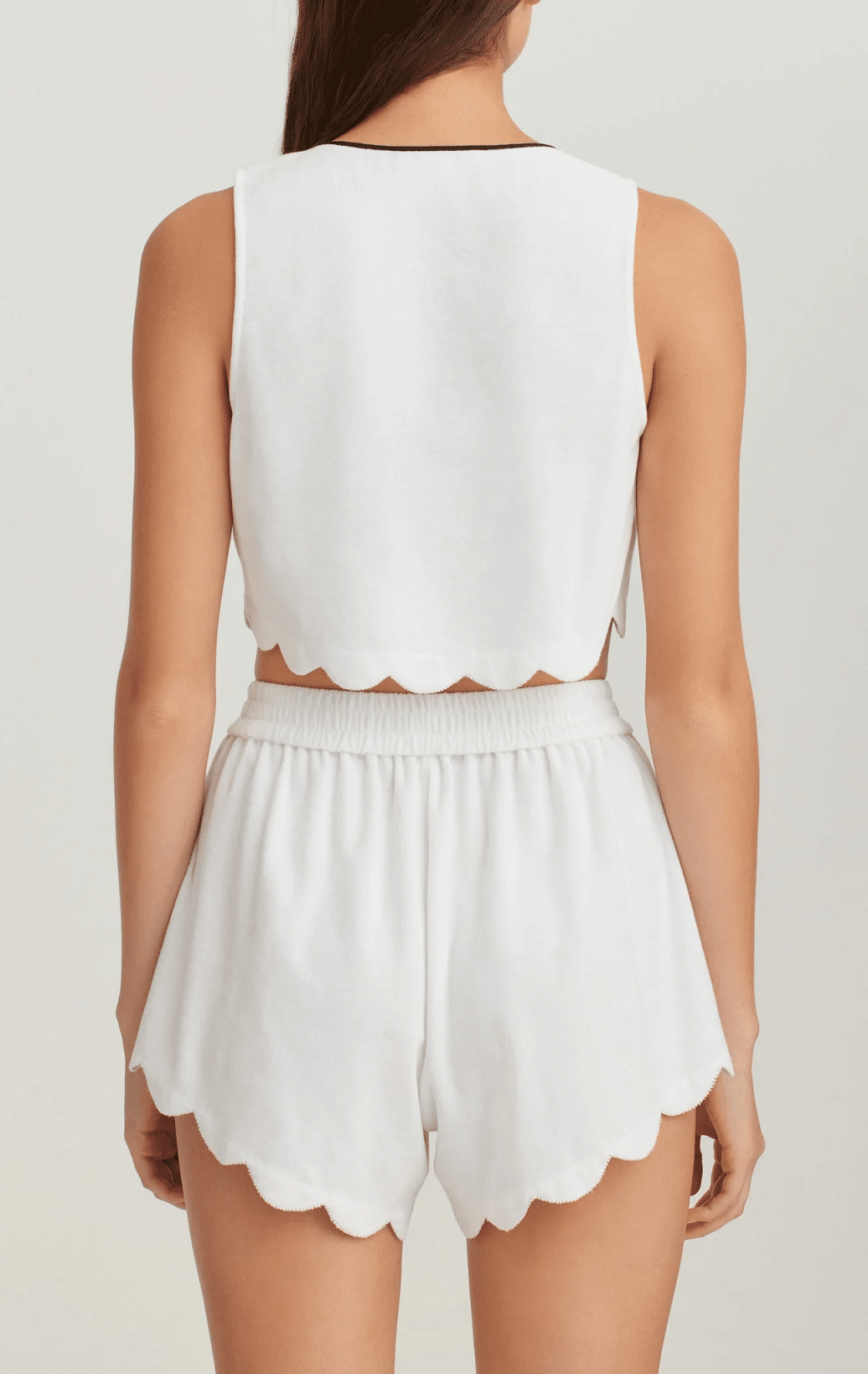 Bellini Top Coconut With Black Contrast - Top
