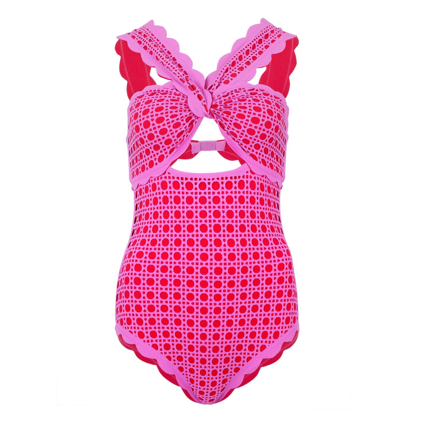 East River Maillot Laser Cut Orchid Cane - One Piece