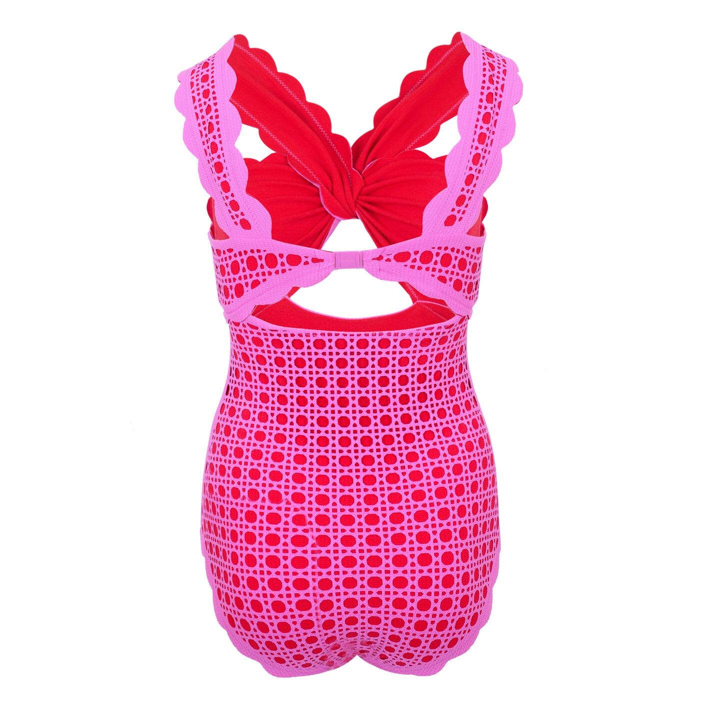 East River Maillot Laser Cut Orchid Cane - One Piece