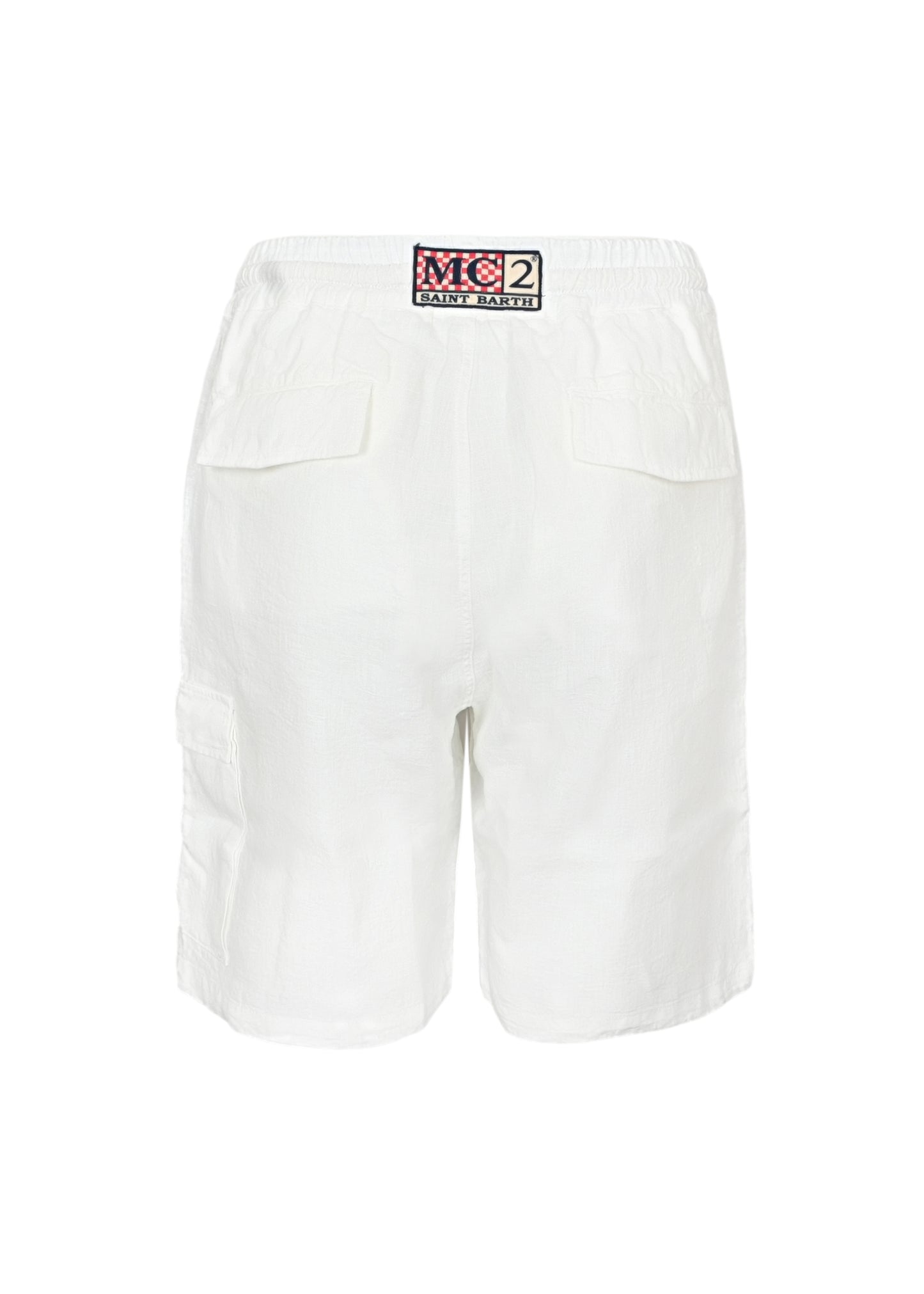White Bermuda Linen Short - Shorts