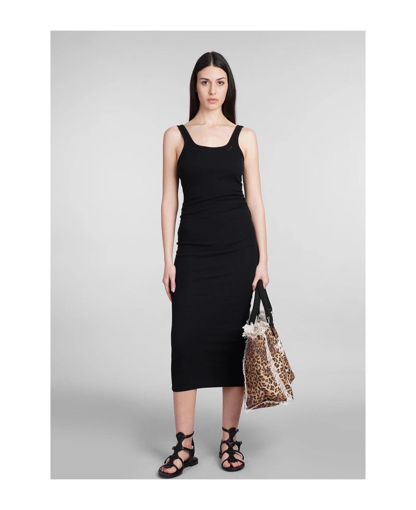 Jennifer Rib Midi Dress Black