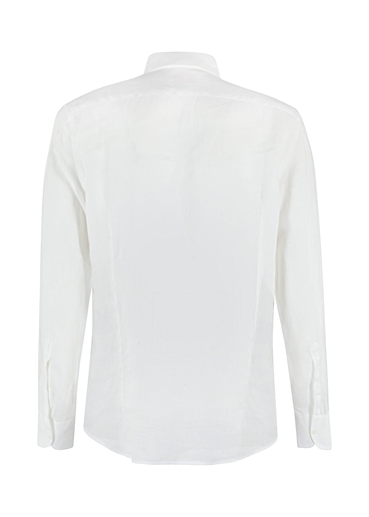 White Linen Pamplona Shirt - Top