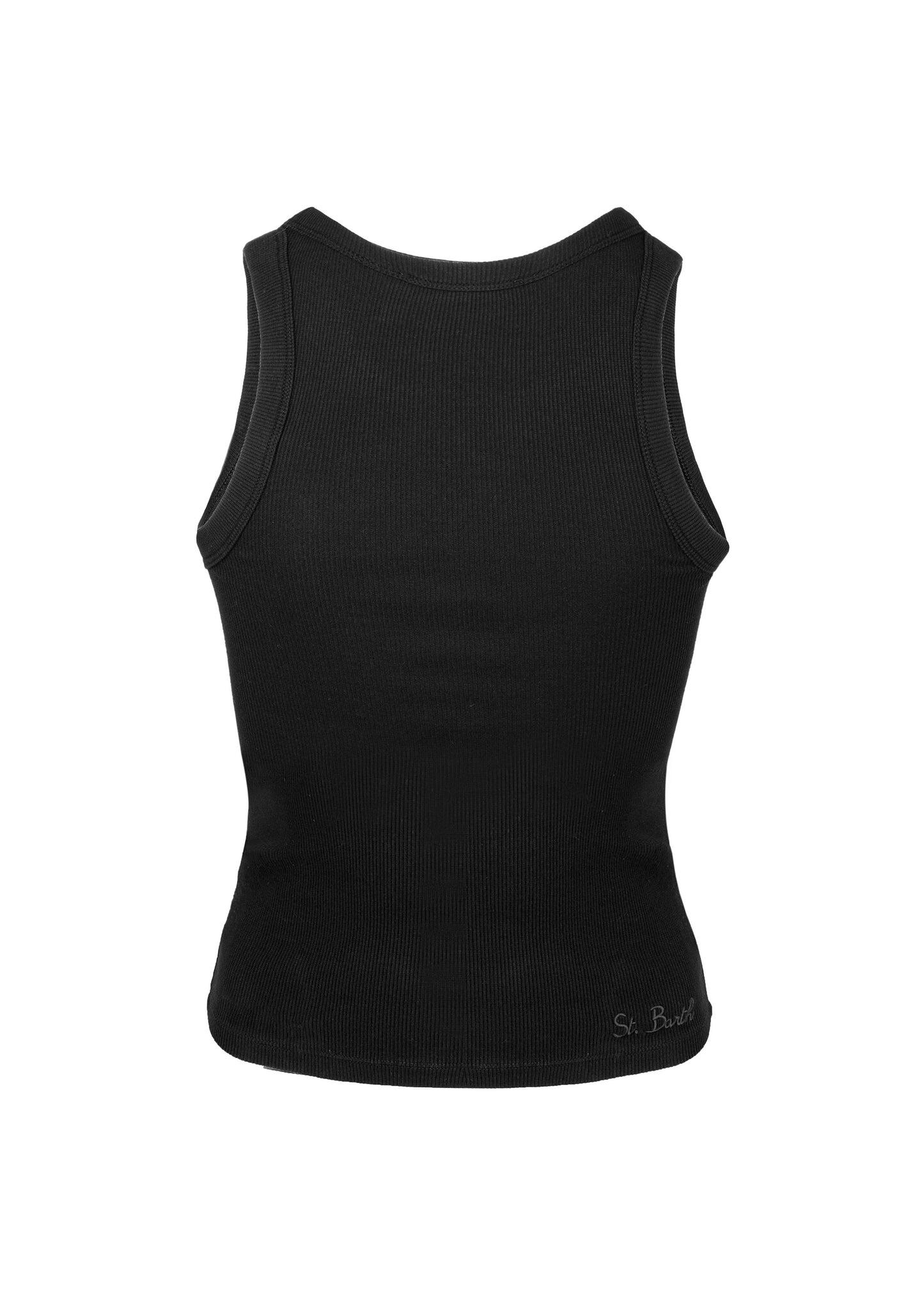 Ada Rib Top Black