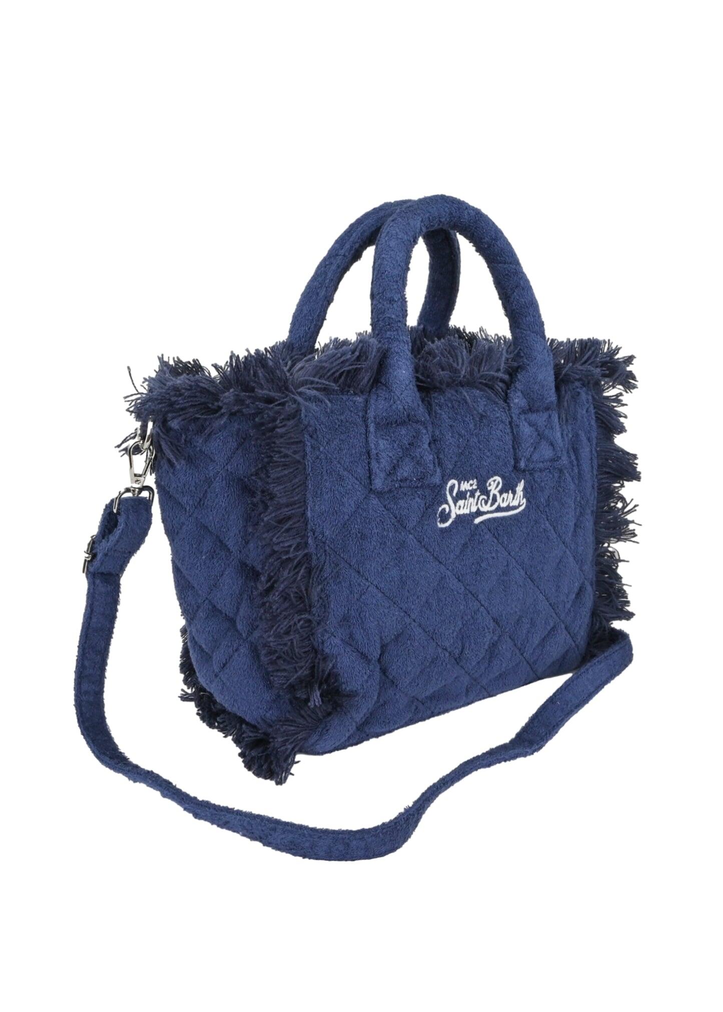 Colette Sponge Quilted Terry Navy Blue Bag