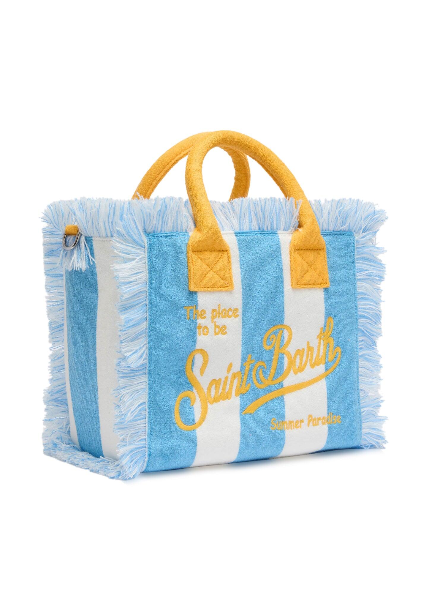 Colette Sponge Terry Stripes White & Blue Bag