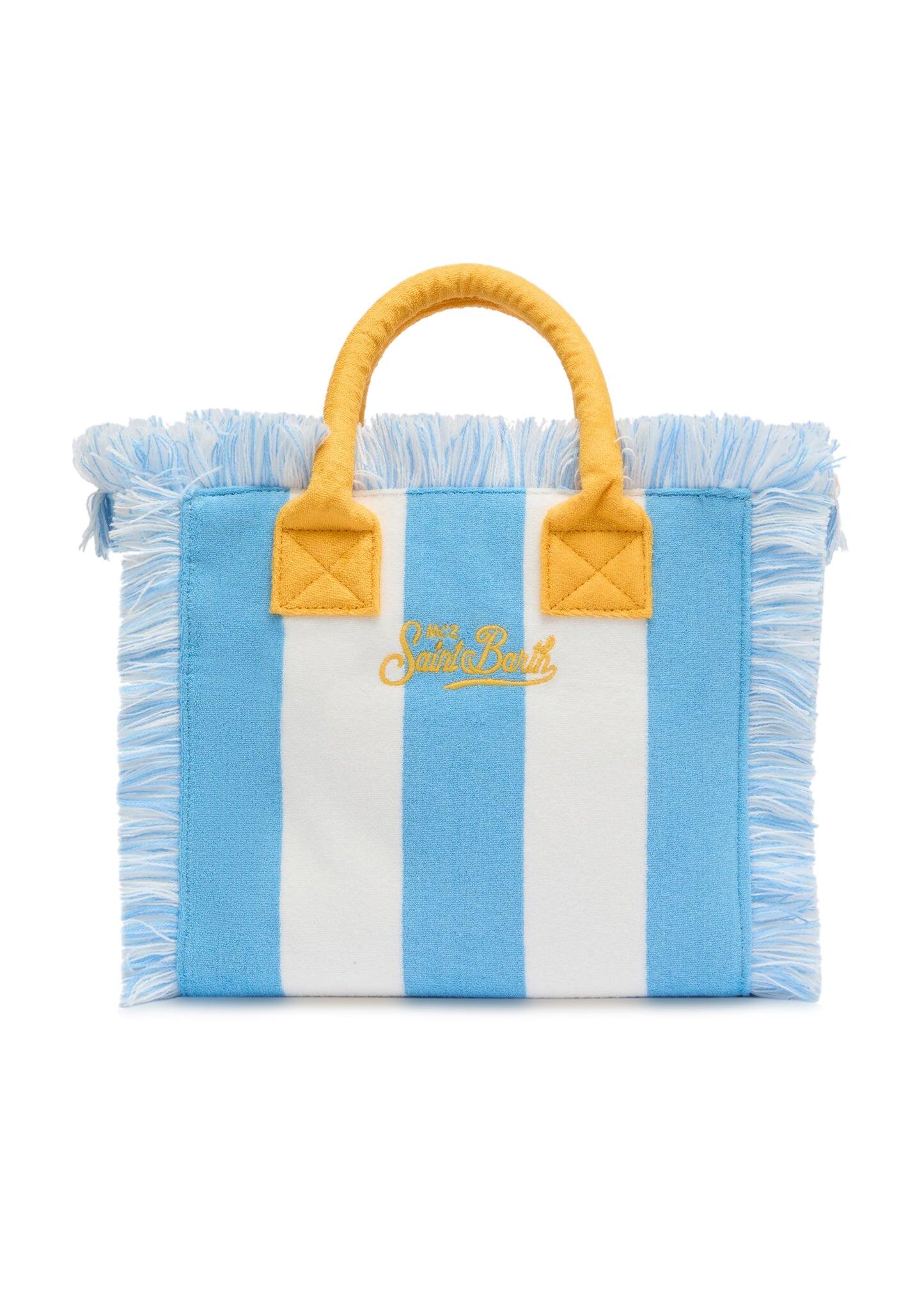 Colette Sponge Terry Stripes White & Blue Bag