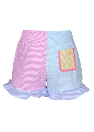 Ander P Shorts Cotton Stripes Mix Wave Multicolour