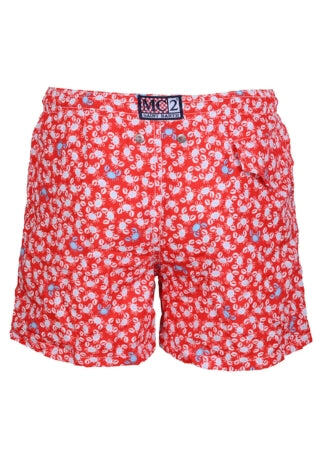 Jean Lighting Pincers Crab Red Boys Swimshorts