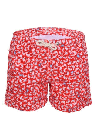 Jean Lighting Pincers Crab Red Boys Swimshorts