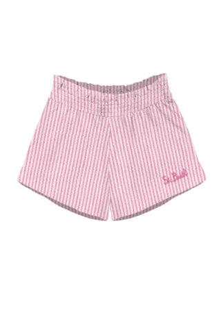Meave Jr Seersucker Stripes Pink Girl Pullup Short